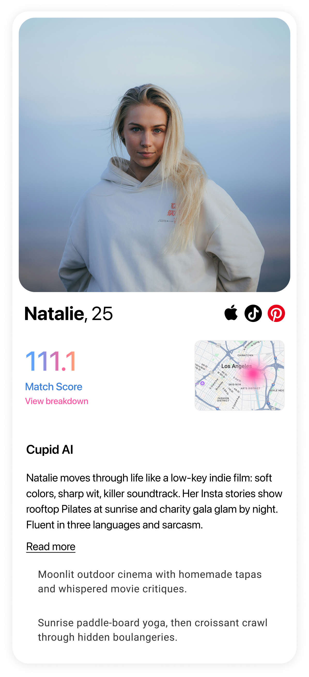 Natalie profile preview